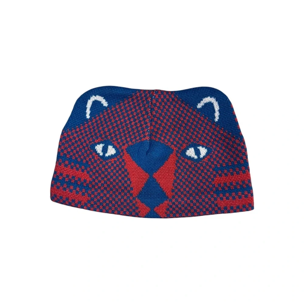 Patagonia Baby Animal Friends Beanie‎ Cub Crater Blue Knit Hat 60585 3-6M NEW